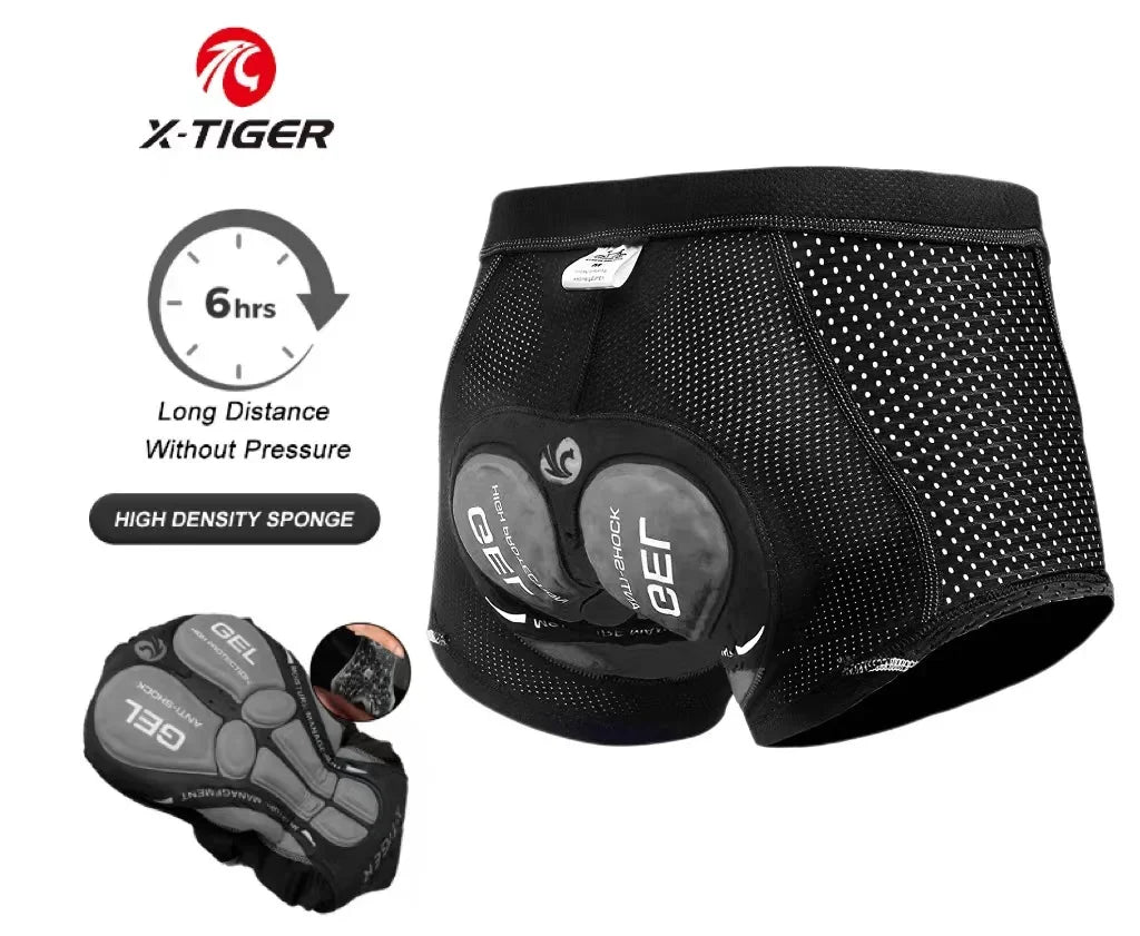 X-TIGER Men's 5D Gel Pad Cycling Shorts ATHLEXES