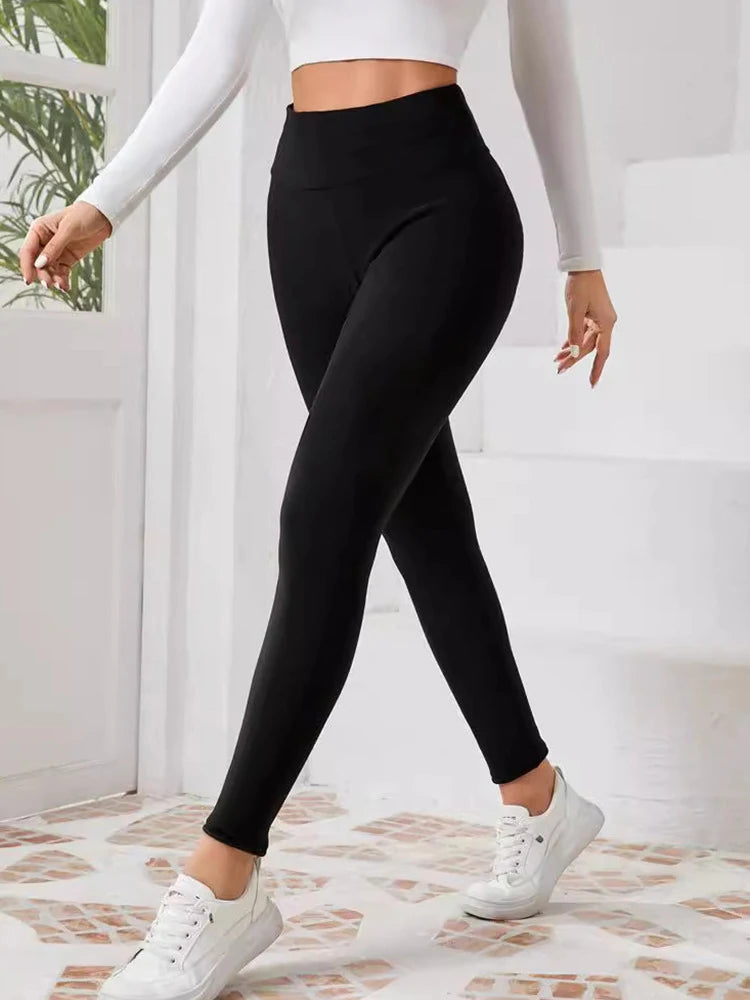 Fleece-Lined High-Waist Warm Leggings for Autumn/Winter ATHLEXES