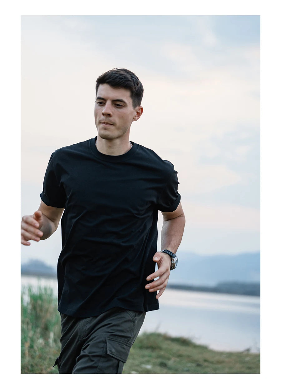 SIMWOOD 2024 Summer Cool Dry Sorona Fabric Men's Workout Tee ATHLEXES