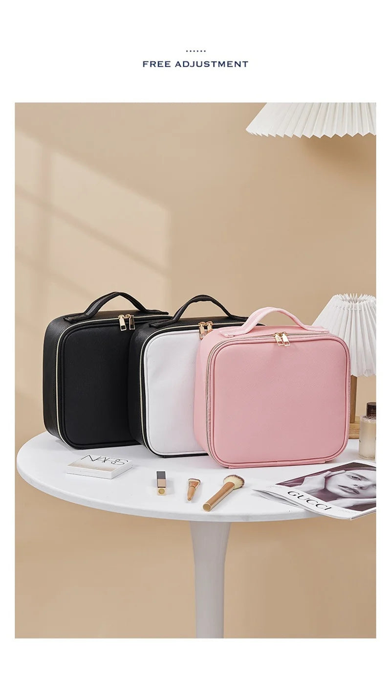 LuxeGlow LED Makeup Case with Mirror ATHLEXES