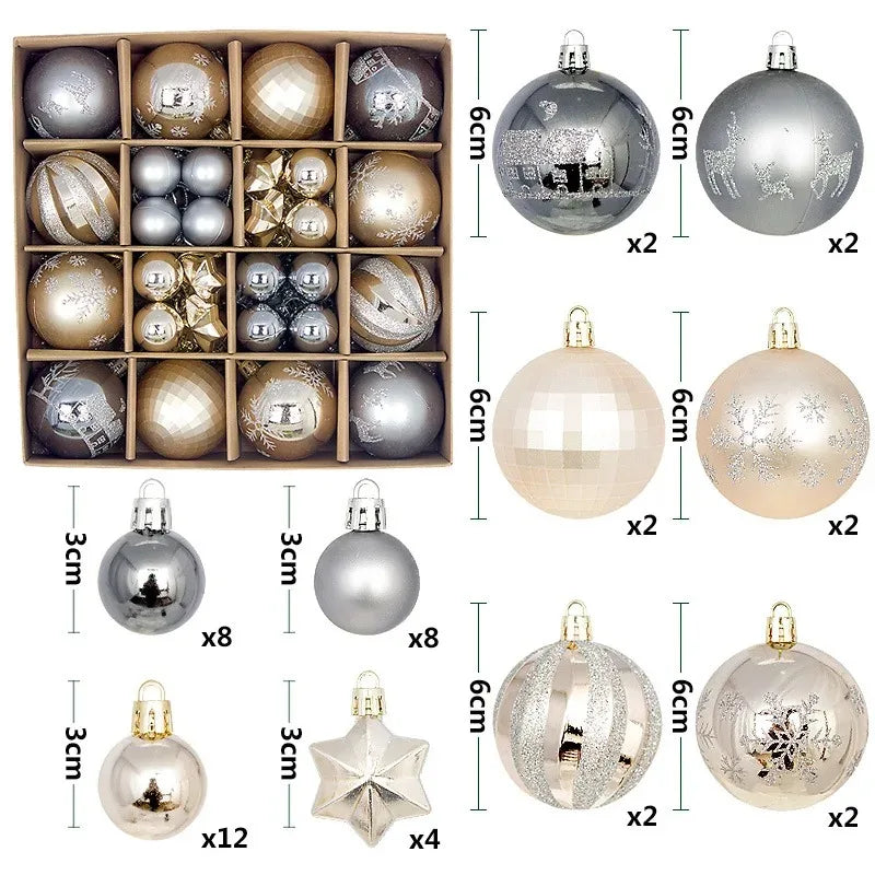Charming 44Pcs Christmas Ball Ornament Collection ATHLEXES