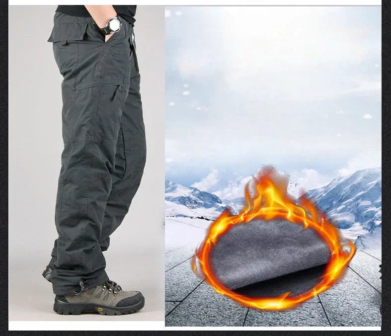 Ultimate Warm Fleece Tactical Cargo Hiking Pants ATHLEXES