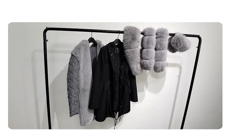 Sophisticated Real Fur Hooded Outerwear ATHLEXES