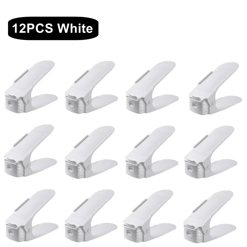 ShoeSavvy 12Pcs Adjustable Organizer Rack System ATHLEXES