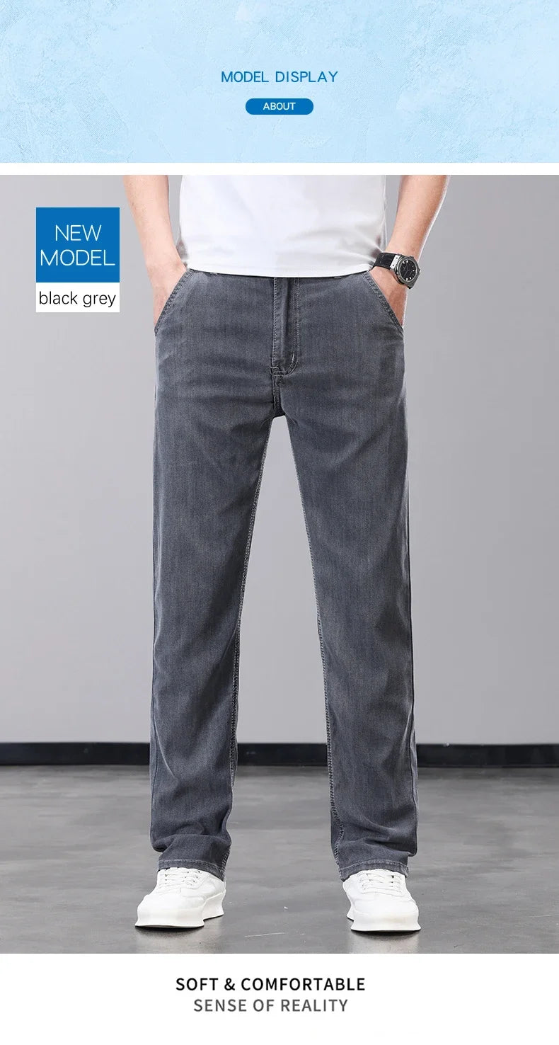 BreezyCool Men's Summer Denim Pants ATHLEXES