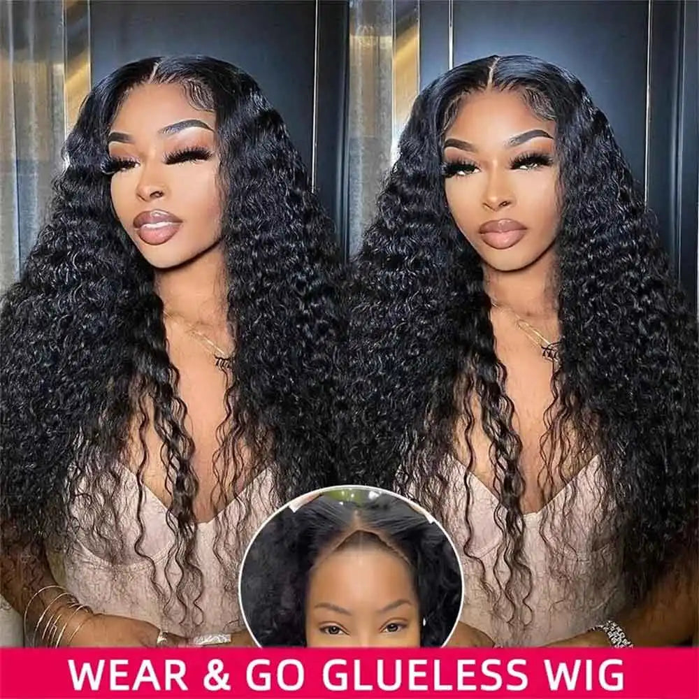 GlamWave Glueless Deep Wave Human Hair Wig ATHLEXES