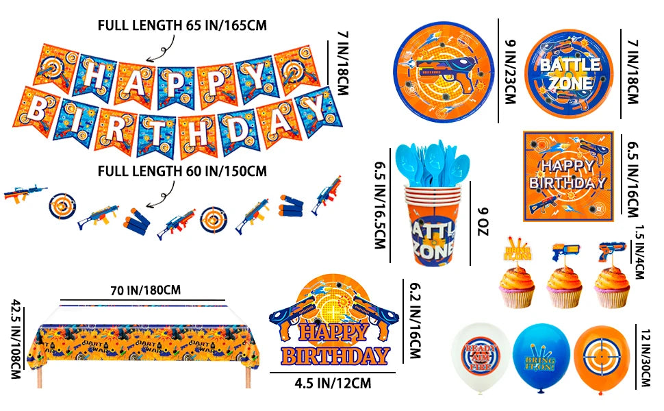 Dart War Party Essentials: 162-Piece Celebration Set ATHLEXES