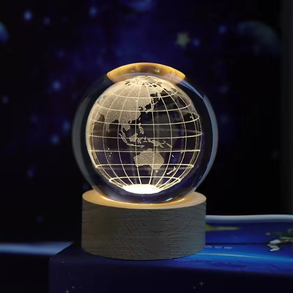 Astronaut 3D Crystal Planet Night Light Gift ATHLEXES