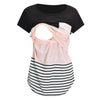 Striped Comfort Nursing Tee for Maternity Bliss ATHLEXES