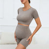 Maternity Comfort Seamless Crop Top and Legging Set ATHLEXES