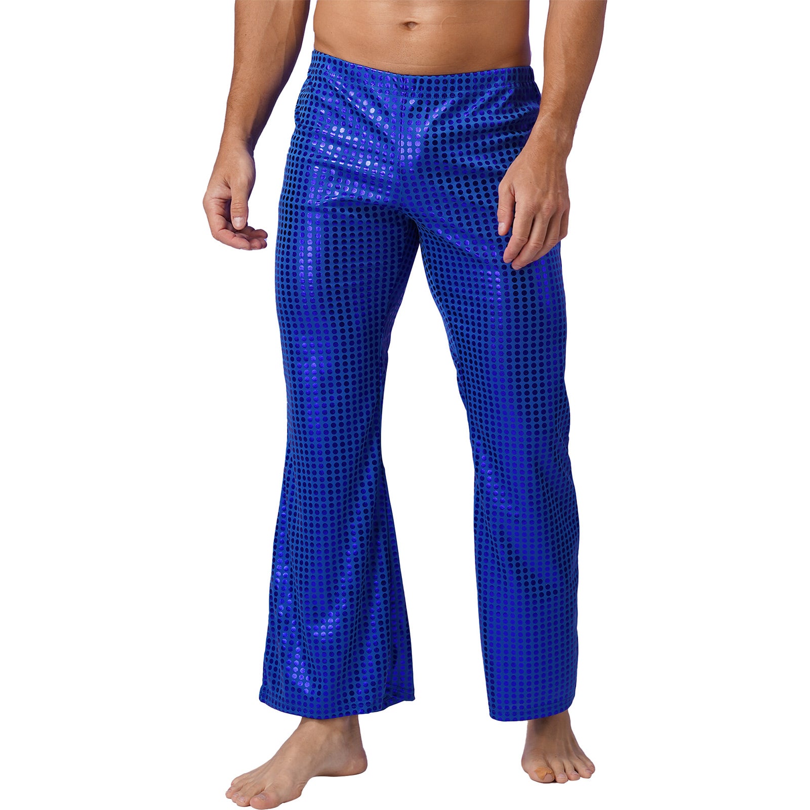 Shiny Sequins Disco Party Bell-Bottom Pants ATHLEXES