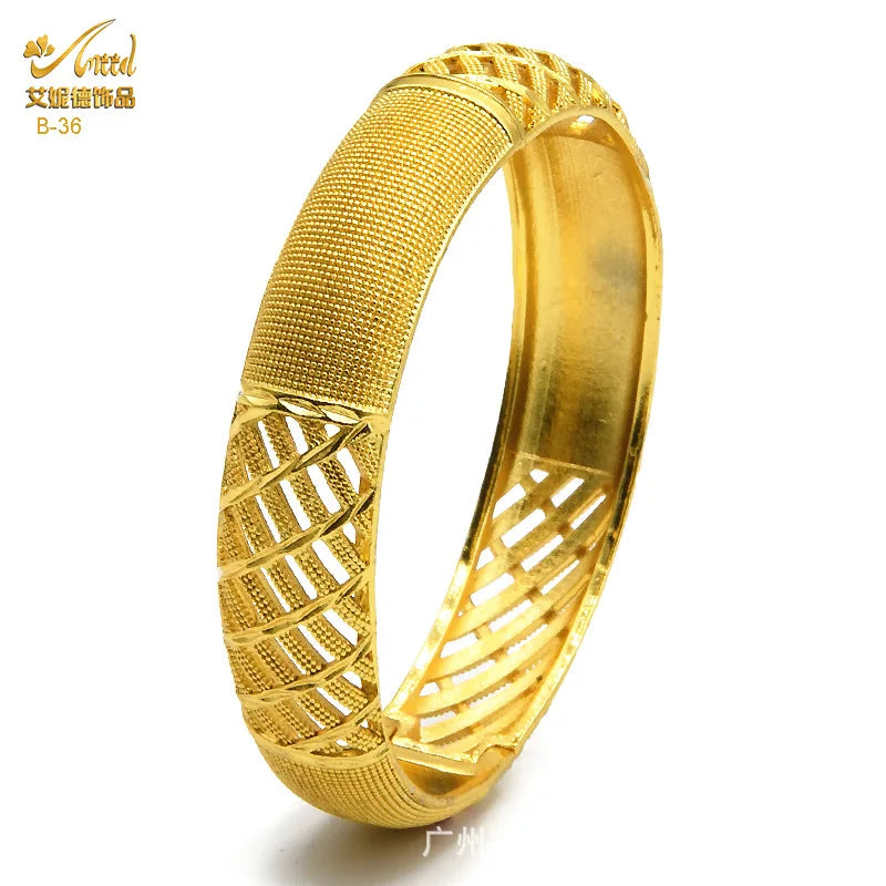 Dubai Bridal Light Luxury Gold Plated Bracelet ATHLEXES