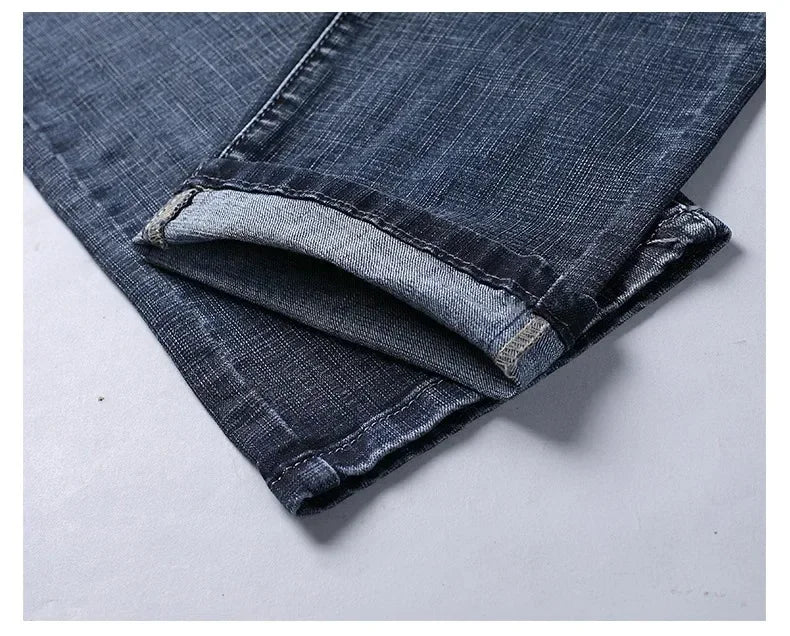 Classic Blue Black Stretch Denim Jeans for Men ATHLEXES