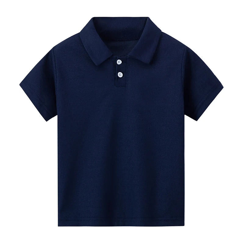 Stylish Kids' Solid Color Polo T-Shirt ATHLEXES