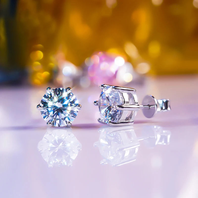 Classic Moissanite Diamond Stud Earrings ATHLEXES