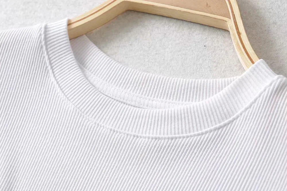Summer Sexy O-neck Crop Top for Women ATHLEXES