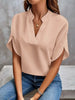 Chic V Neck Chiffon Blouse for Women ATHLEXES