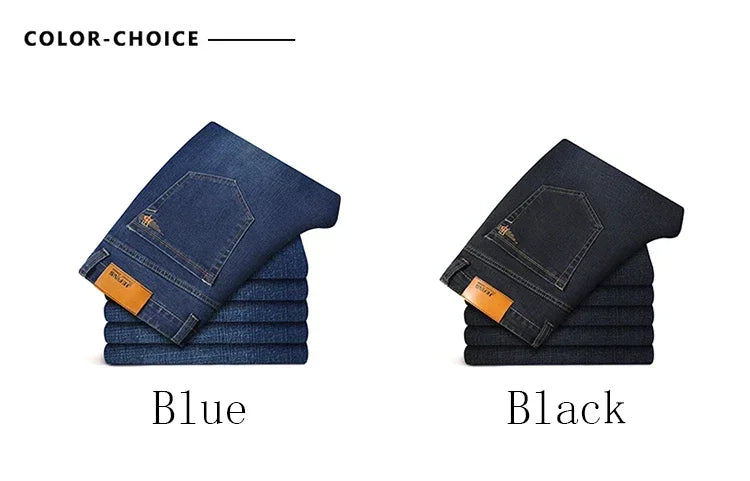Classic Fit Plus Size Men's Denim Trousers ATHLEXES