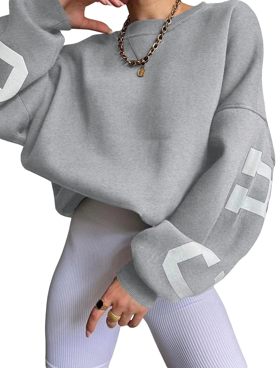 ChicStreet Trendy Oversized Letter Hoodie ATHLEXES