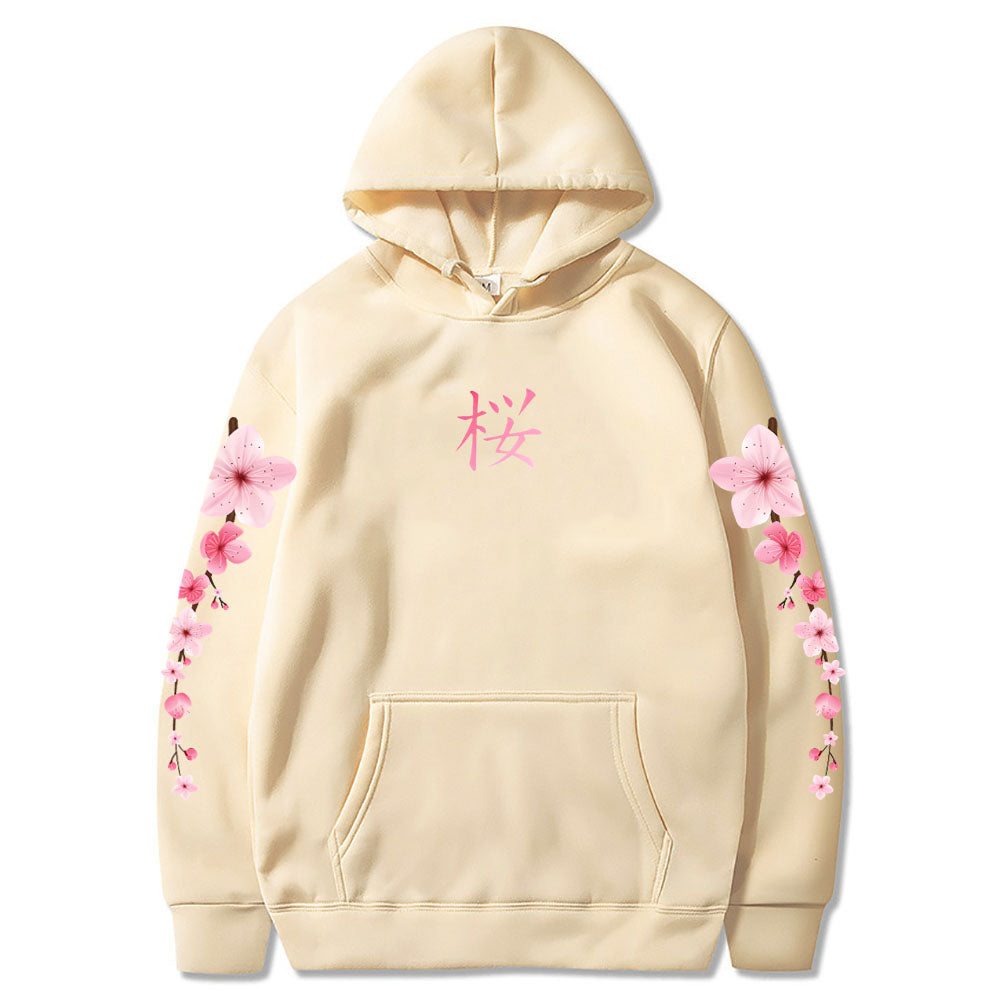 Sakura Blossom Graphic Hoodie for All Seasons ATHLEXES