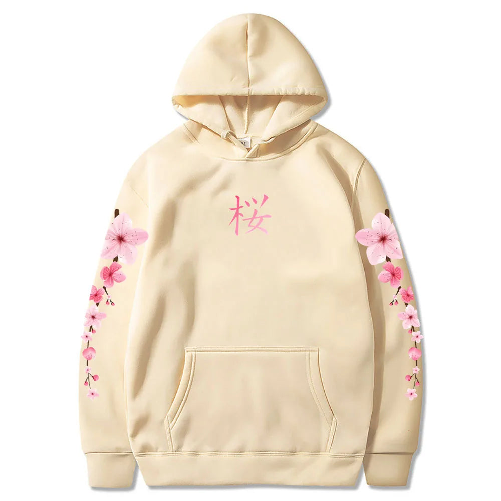 Sakura Blossom Graphic Hoodie for All Seasons ATHLEXES