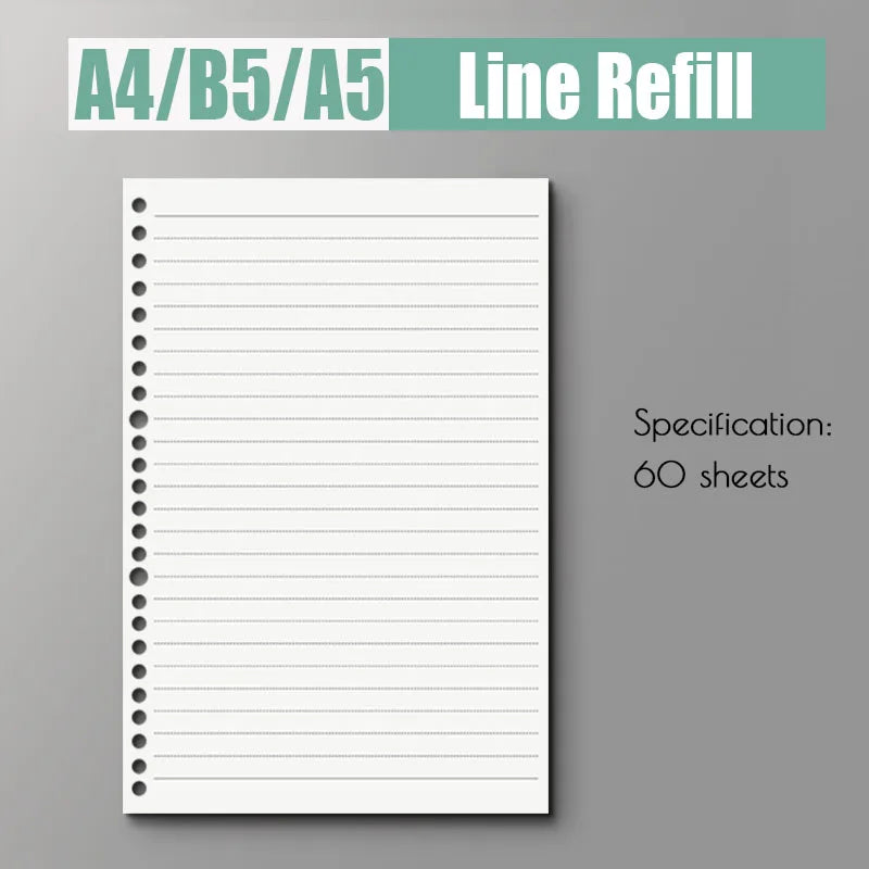 Refillable A4 A5 B5 Spiral Loose Leaf Notebook ATHLEXES
