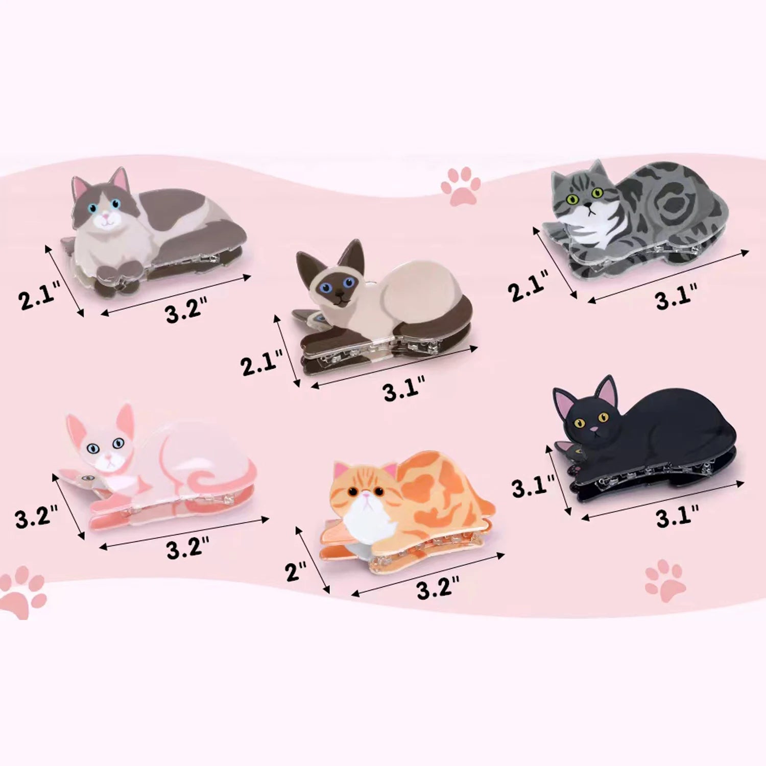 Charming Cat Clip Hairpin for Girls ATHLEXES