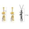 Seulement 14K Gold Embrace Pendant Couple Necklace ATHLEXES
