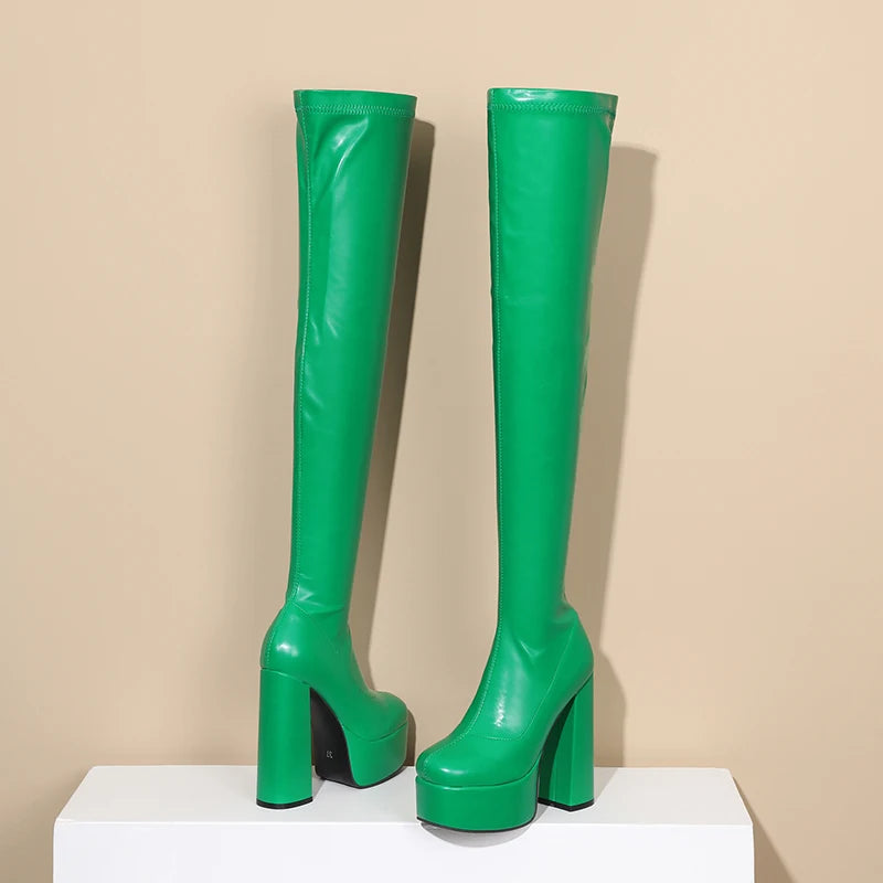 ChicSquare Over-The-Knee High Heel Boots ATHLEXES