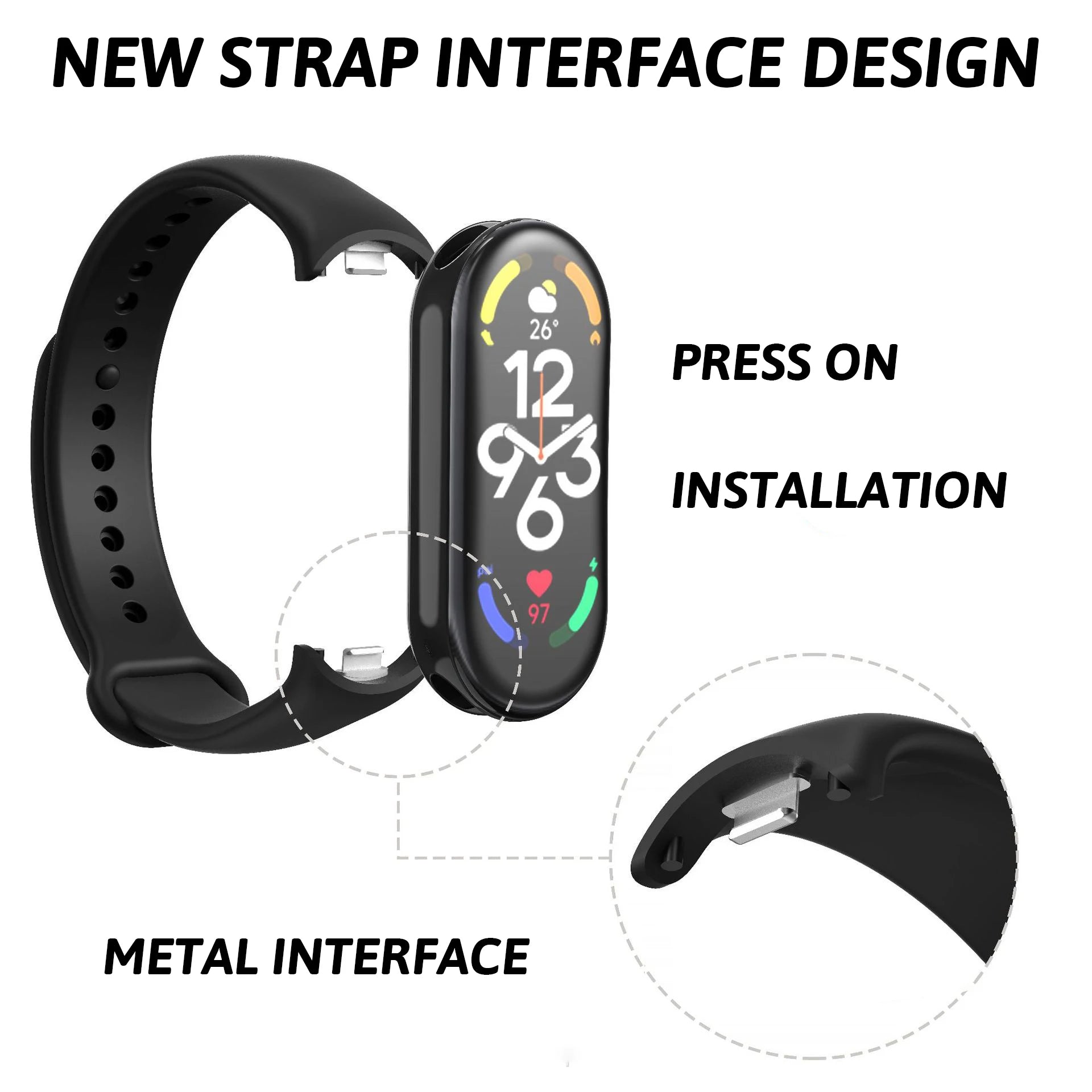 Xiaomi Mi Band 9 8 Silicone Sport Strap Bracelet ATHLEXES