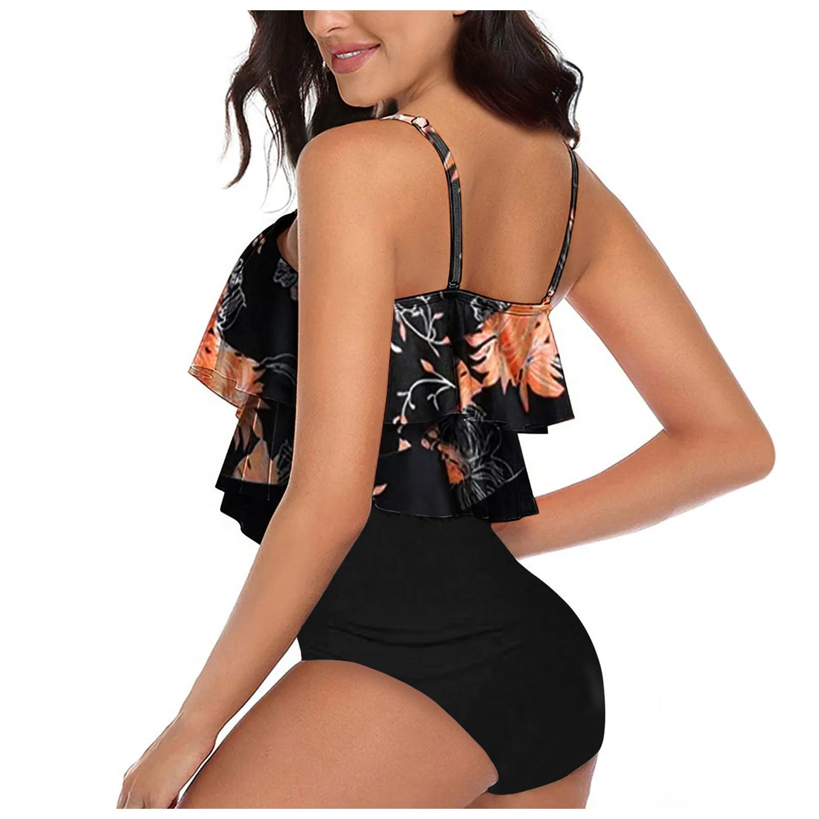 Vintage Ruffle Ruched High Rise Bikini Set ATHLEXES