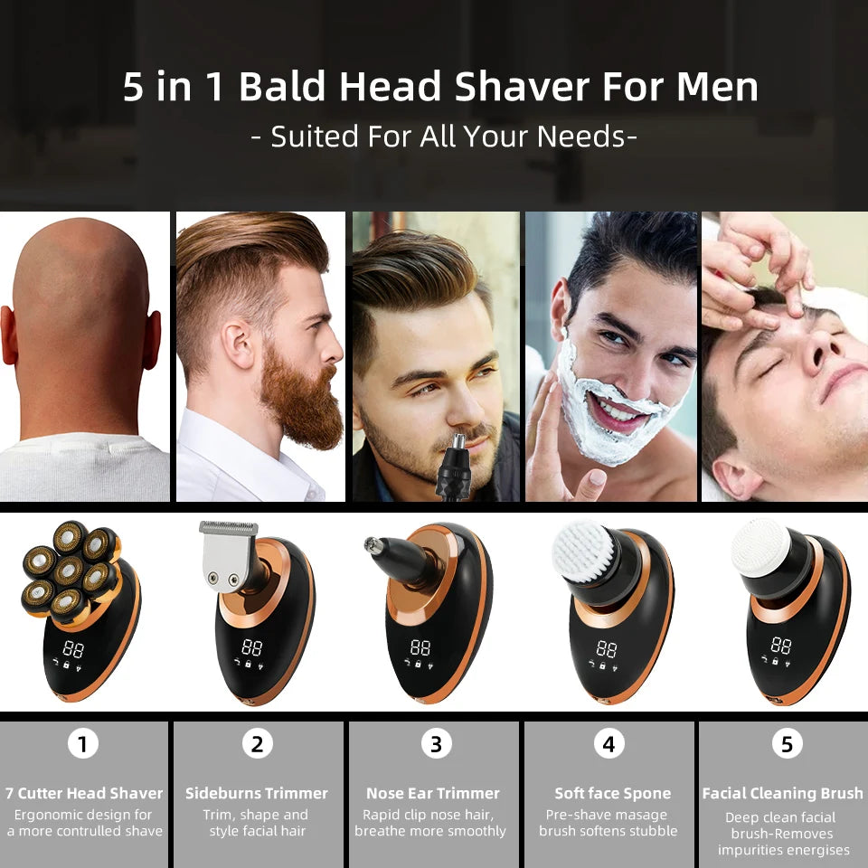 Men's 7D Luxe Electric Shaver & Grooming Kit ATHLEXES