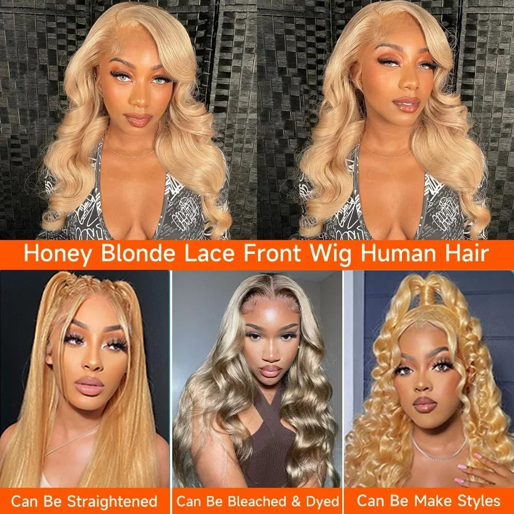 Honey Blonde Body Wave Lace Front Wig ATHLEXES