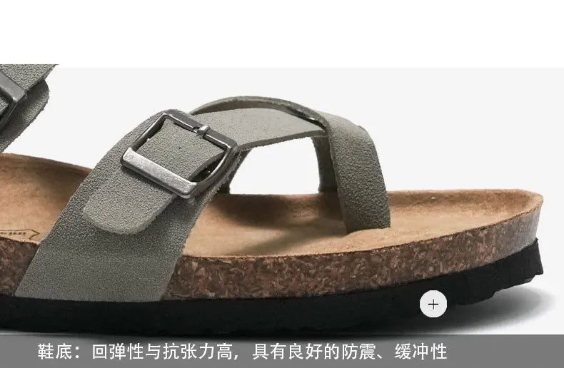 Cork Breeze Summer Sandals for Men - Stylish Beach Footwear ATHLEXES