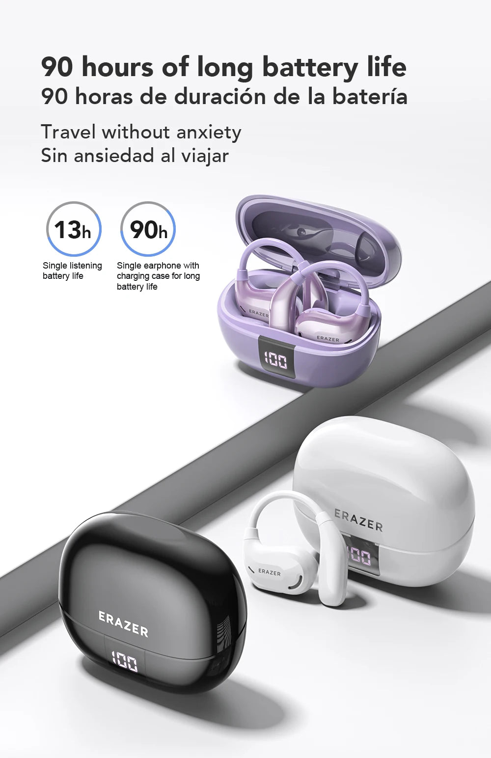 ERAZER XT66PRO Wireless ASMR Earbuds with AI Translator ATHLEXES