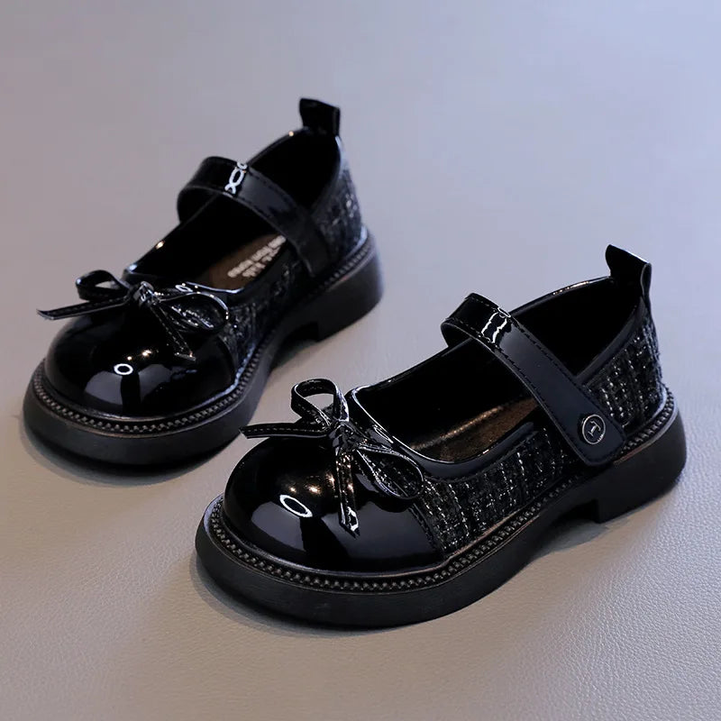 Chic Bowknot Leather Mary Jane Shoes for Girls ATHLEXES
