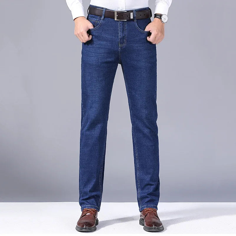 Classic Stretch Straight Fit Denim Jeans for Men ATHLEXES