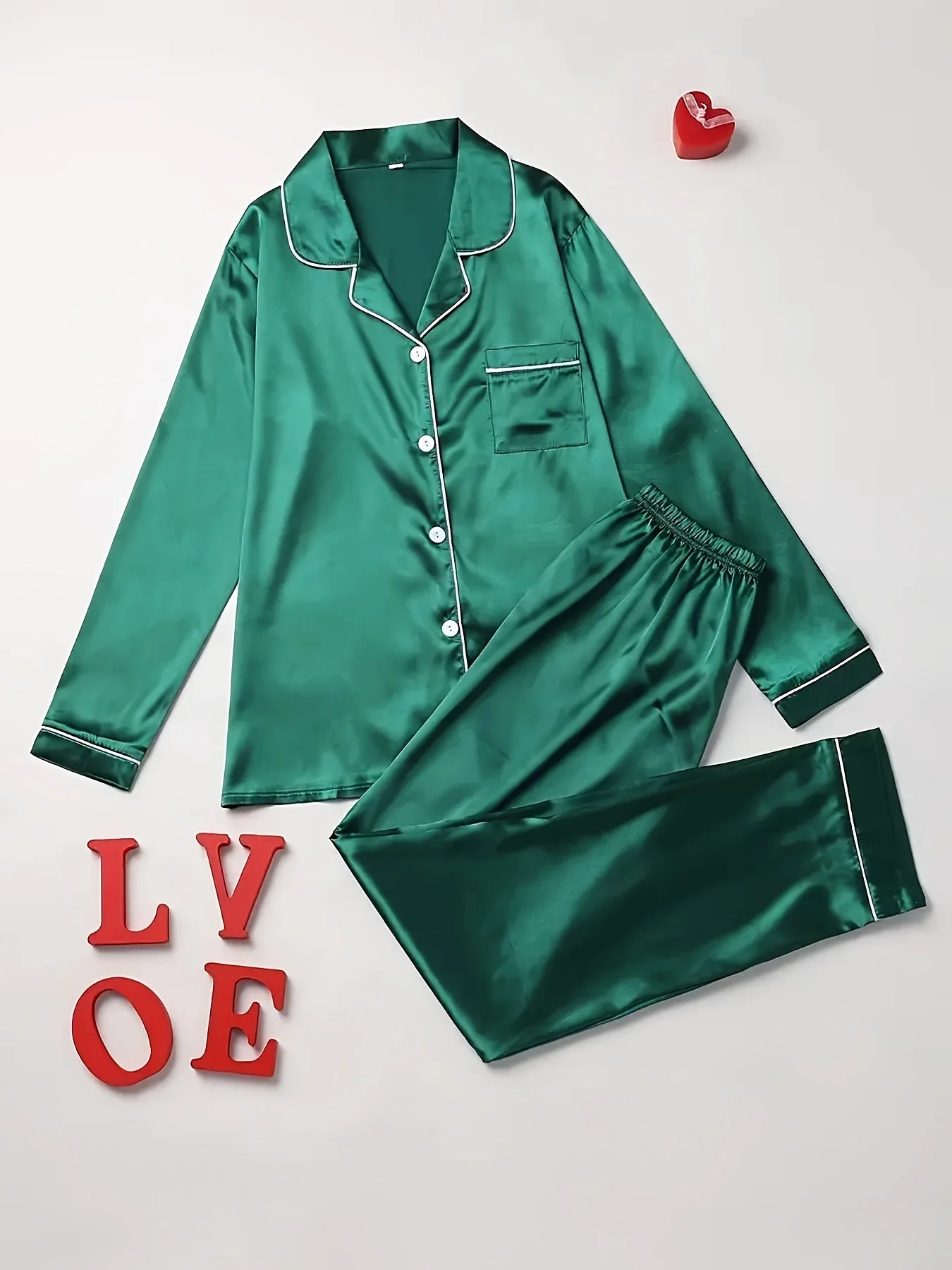 Solid Long Sleeve Pajama Set ATHLEXES