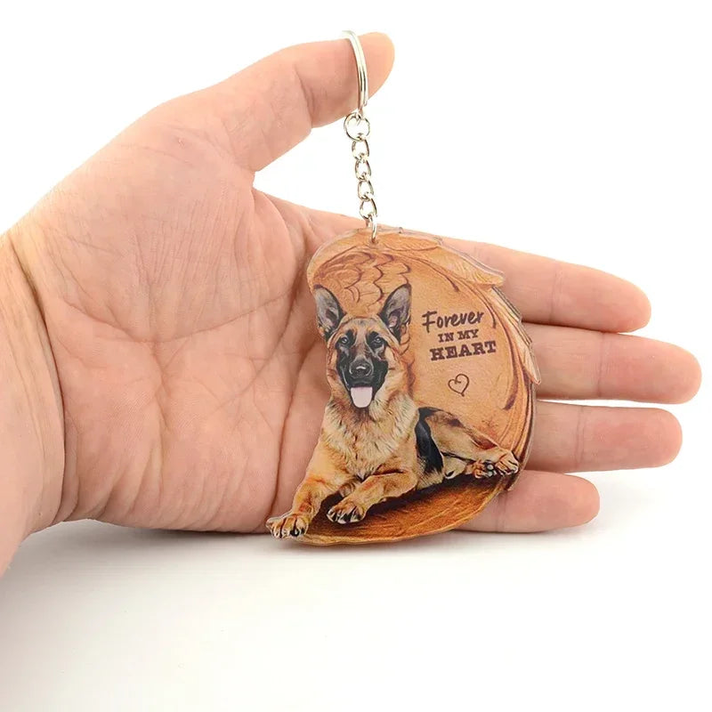 Heartfelt Dog Angel Pendant Keychain ATHLEXES