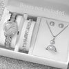 Diamond Elegance Quartz Watch Set for Women ATHLEXES