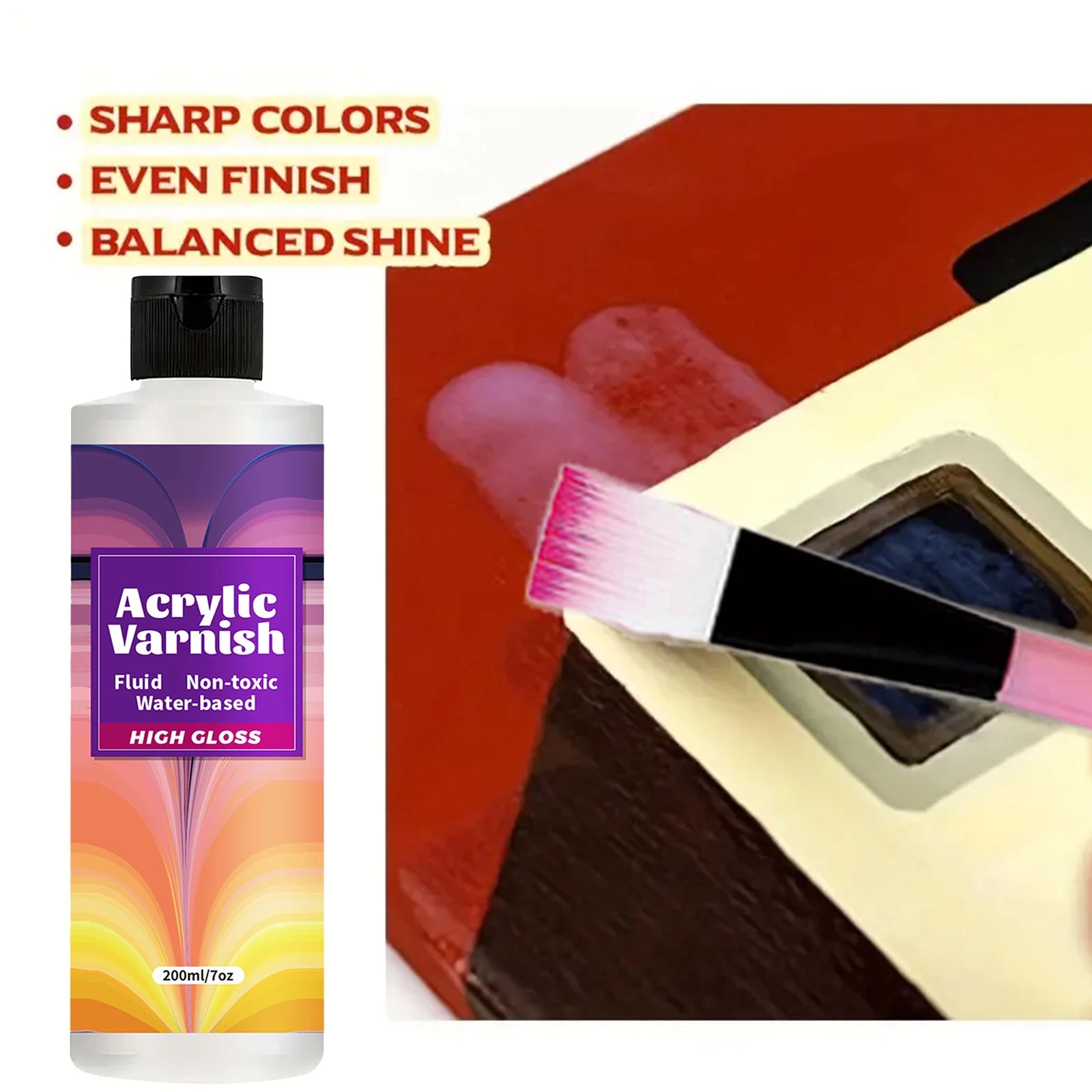 High Gloss Acrylic Varnish 200ML Protective Sealant ATHLEXES