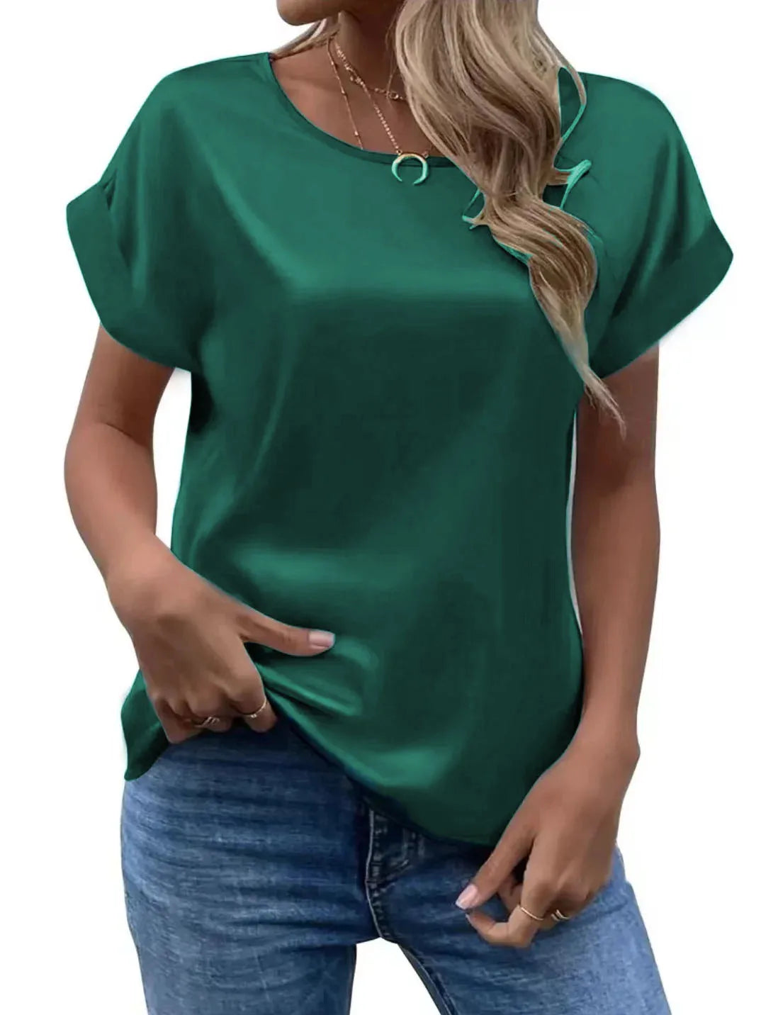 Satin Breeze Loose Fit Summer Blouse ATHLEXES
