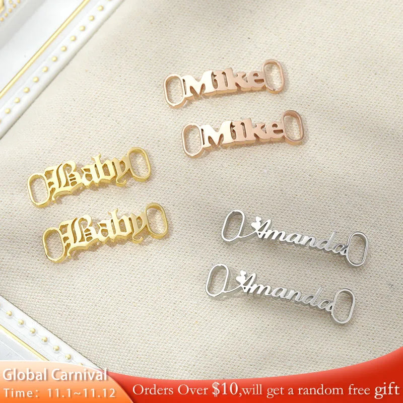 Personalized Stainless Steel Name Buckle for Sneakers ATHLEXES