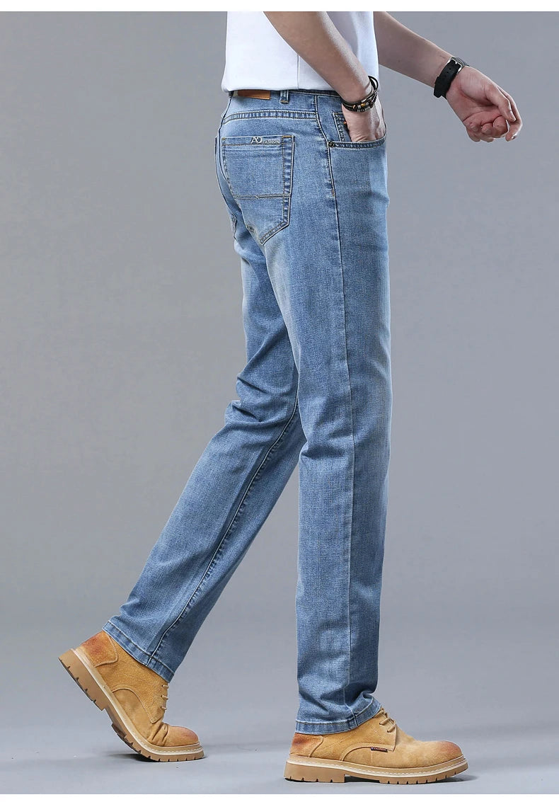 Luxury Classic Slim Fit Stretch Denim Jeans ATHLEXES