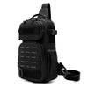 Tactical Sling Shoulder Bags Waterproof Night Reflective Strip Pack EDC Molle Chest Bag 10L Capacity Black ATHLEXES