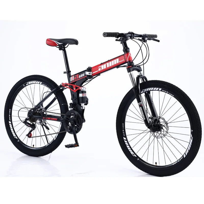 FJ Carbon Steel Shock Absorber Folding Mountain Bike ATHLEXES