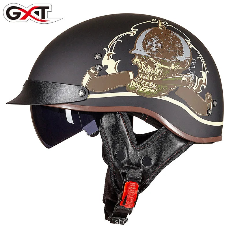 RetroRide DOT Certified Half Helmet ATHLEXES
