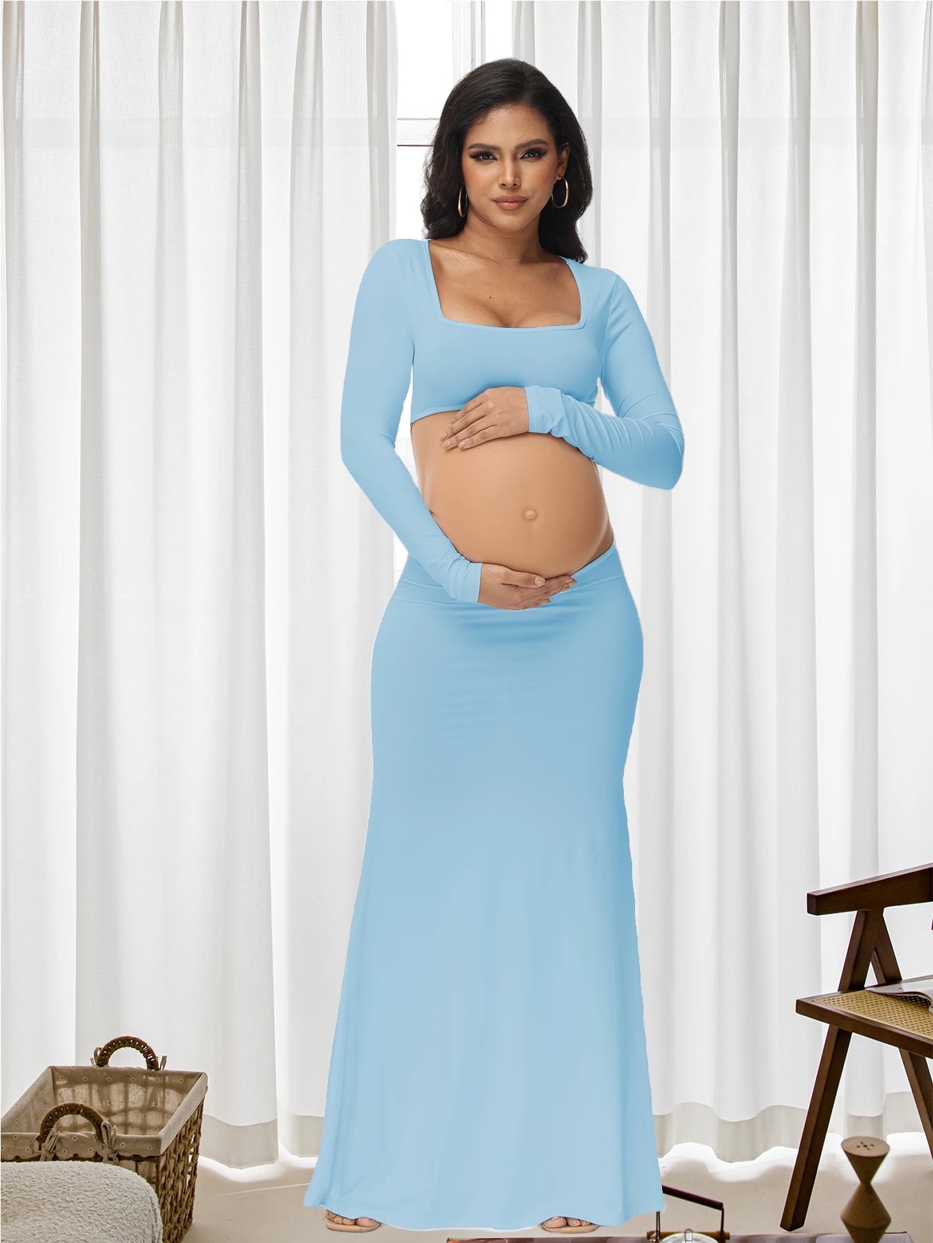 Elegant Maternity Bodycon Wedding Dress ATHLEXES