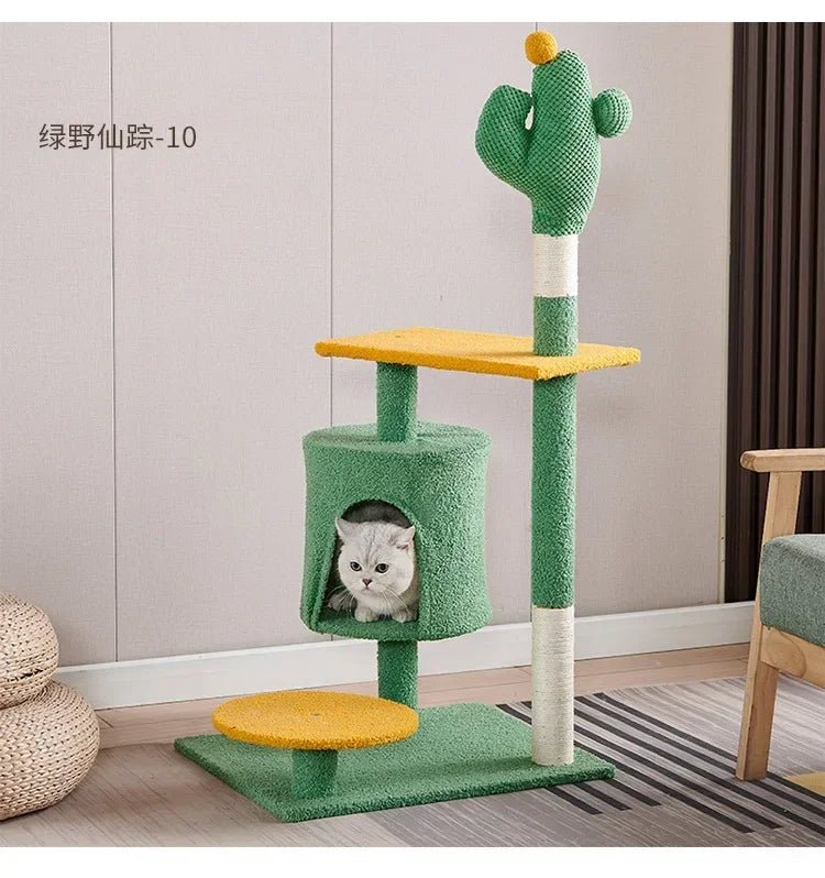 Cat Supplies Pet Cactus Crawler Pet Supplies Nest Cat Scratch Board Tree Spacecraft Cat Tree Tower Furniture ATHLEXES