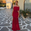 Chic Off-Shoulder Mesh Maxi Dress for Women ATHLEXES
